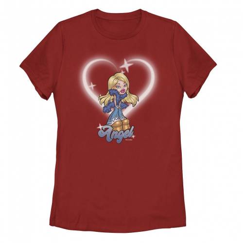 【★百貨店SALE★6/11夜夜中2時迄】文字記号 グラフィック プルオーバー 赤 赤いこと 【 LICENSED CHARACTER BRATZ ANGEL CARTOON PORTRAIT GRAPHIC TEE / RED 】 キッズ もの言う花 マタニティ トップス カットソー