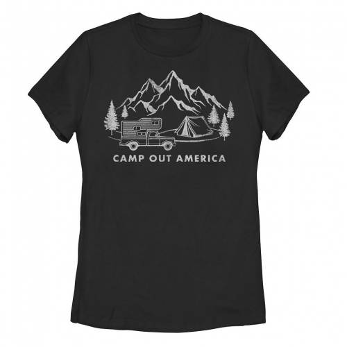 【★百貨店SALE★6/11夜夜中2時迄】プルオーバー 黒いこと 黒いこと AMERICA\u0026#34; 【 UNBRANDED CAMP OUT TEE / BLACK 】 キッズ もの言う花 マタニティ トップス カットソー