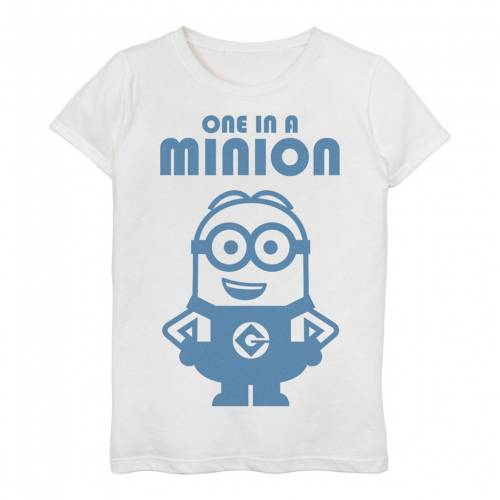 キャラクター 青色 ブルー Tシャツ 白色 ホワイト Minion ジュニア キッズ Licensed Character S 316 Minions Blue Bob One In A Tee White Alittlepeaceofmind Co Uk