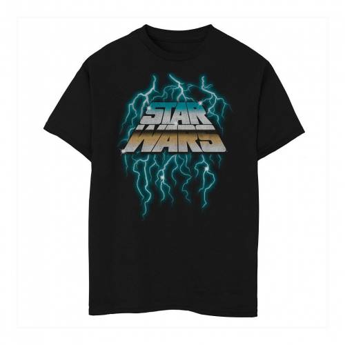 キャラクター ライトニング ロゴ Tシャツ 黒色 ブラック スターウォーズ ジュニア キッズ Licensed Character Lightning Logo Poster Tee Black Novix Com