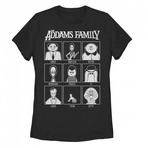 【★百貨店SALE★6/11夜夜中2時迄】文字記号 プルオーバー 黒いこと 黒いこと 【 LICENSED CHARACTER THE ADDAMS FAMILY YEARBOOK TEE / BLACK 】 キッズ もの言う花 マタニティ トップス カットソー