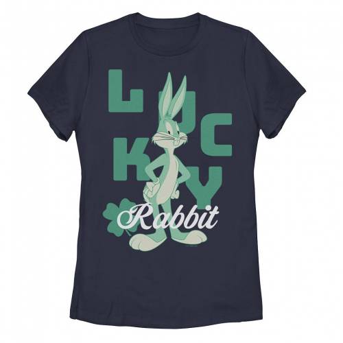 【★百貨店SALE★6/11夜夜中2時迄】文字記号 プルオーバー 紺色 米国海軍 【 LICENSED CHARACTER LOONEY TUNES BUGS BUNNY LUCKY RABBIT PORTRAIT TEE / NAVY 】 キッズ もの言う花 マタニティ トップス カットソー