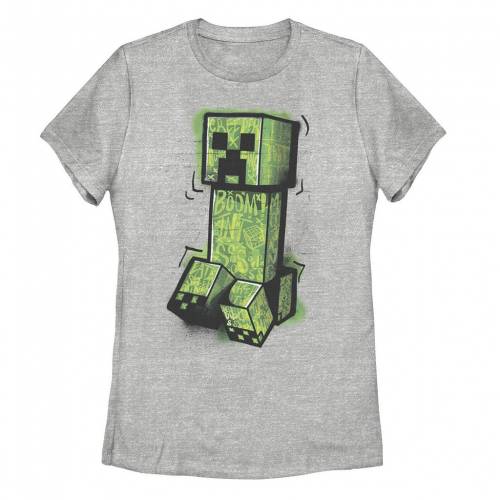 【★百貨店SALE★6/11夜夜中2時迄】文字記号 プルオーバー ギョリュウモドキ 【 LICENSED CHARACTER MINECRAFT ZOMBIE GRAFFITI CREEPER TEE / ATHLETIC HEATHER 】 キッズ もの言う花 マタニティ トップス カットソー