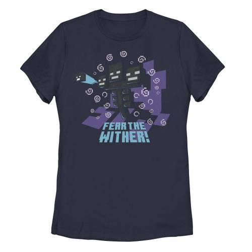 【★百貨店SALE★6/11夜夜中2時迄】文字記号 プルオーバー 紺色 米国海軍 【 LICENSED CHARACTER MINECRAFT FEAR THE WITHER PORTRAIT TEE / NAVY 】 キッズ もの言う花 マタニティ トップス カットソー