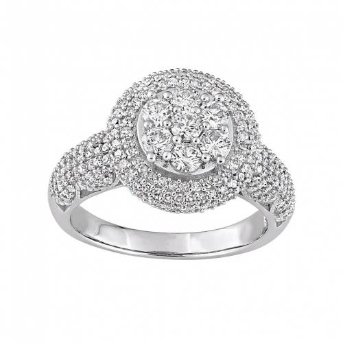 白色 ホワイト ゴールド ダイヤモンド T.W. 【 STELLA GRACE 10K WHITE GOLD 2 CARAT DIAMOND CLUSTER RING / 10K WHGOLD 】 ジュエリー アクセサリー レディースジュエリー 指輪 リング｜スニケス