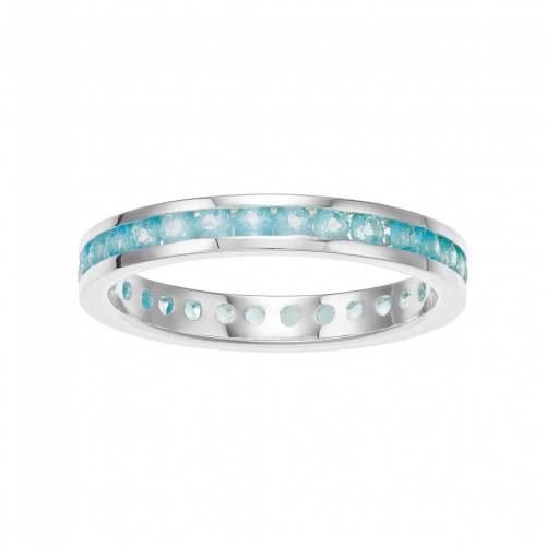 銀色 シルバー 【 TRADITIONS JEWELRY COMPANY STERLING SILVER CHANNEL-SET APATITE BIRTHSTONE RING / 】 ジュエリー アクセサリー レディースジュエリー 指輪 リング