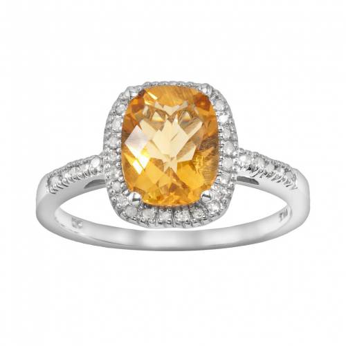 白色 ホワイト ゴールド ダイヤモンド .16CT. T.W. 【 UNBRANDED 10K WHITE GOLD .16-CT. DIAMOND AND CITRINE FRAME RING / 10K WHITE GOLD 】 ジュエリー アクセサリー レディースジュエリー 指輪 リング 109,175円