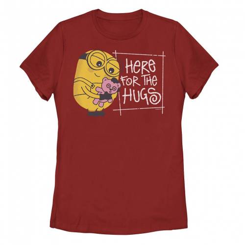 【★百貨店SALE★6/11夜夜中2時迄】文字記号 プルオーバー 赤 赤いこと 【 LICENSED CHARACTER MINIONS HERE FOR THE HUGS PORTRAIT TEE / RED 】 キッズ もの言う花 マタニティ トップス カットソー