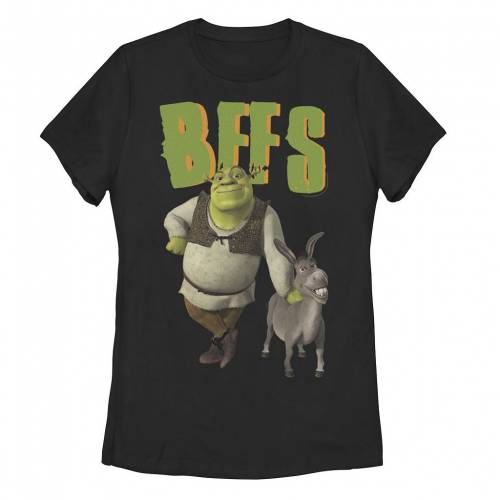 【★百貨店SALE★6/11夜夜中2時迄】文字記号 プルオーバー 黒いこと 黒いこと 【 LICENSED CHARACTER SHREK 2 AND DONKEY BFFS TEE / BLACK 】 キッズ もの言う花 マタニティ トップス カットソー