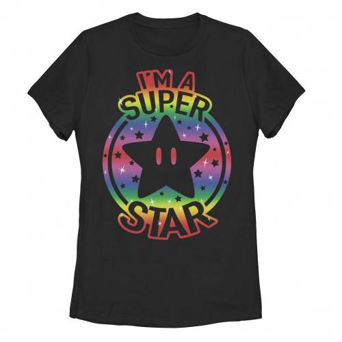 【★百貨店SALE★6/11夜夜中2時迄】文字記号 プルオーバー I\u0027M はやりっ子 【 LICENSED CHARACTER SUPER MARIO A STAR GRADIENT STAMP TEE / 】 キッズ もの言う花 マタニティ トップス カットソー