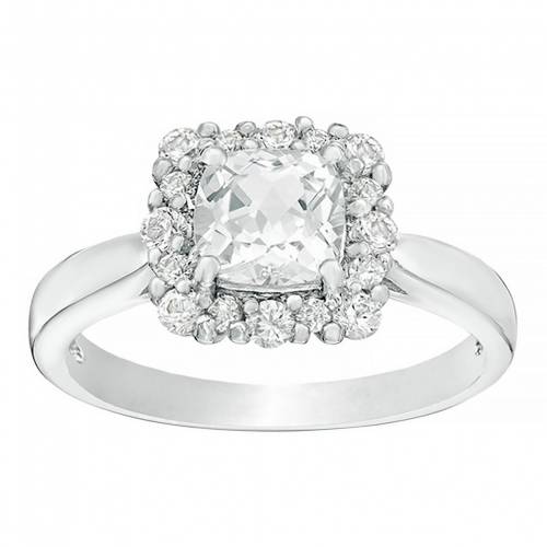 銀色 シルバー 白色 ホワイト 【 GEMMINDED STERLING SILVER LAB-CREATED WHITE SAPPHIRE RING / 】 ジュエリー アクセサリー レディースジュエリー 指輪 リング