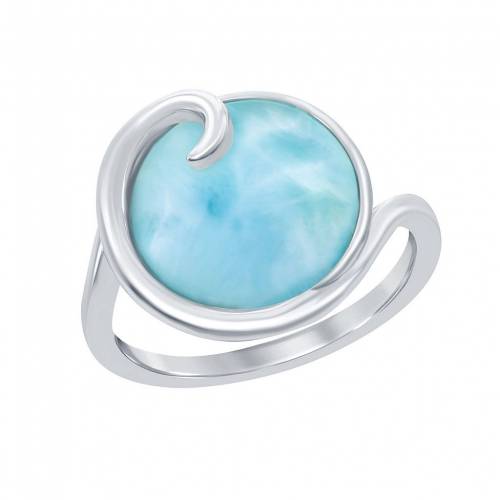 銀色 シルバー ウェーブ ウェイブ 【 UNBRANDED STERLING SILVER WAVE DESIGN LARIMAR RING / 】 ジュエリー アクセサリー レディースジュエリー 指輪 リング