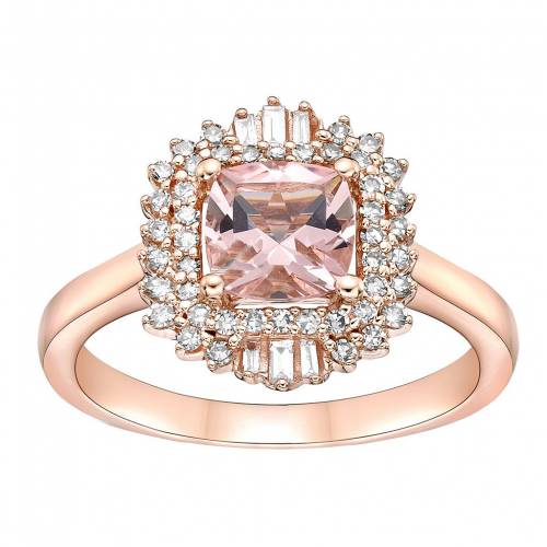ローズ ゴールド ダイヤモンド T.W. & 【 GEMMINDED 10K ROSE GOLD 1/3 CARAT DIAMOND MORGANITE RING / 10K ROSE GOLD 】 ジュエリー アクセサリー レディースジュエリー 指輪 リング｜スニケス