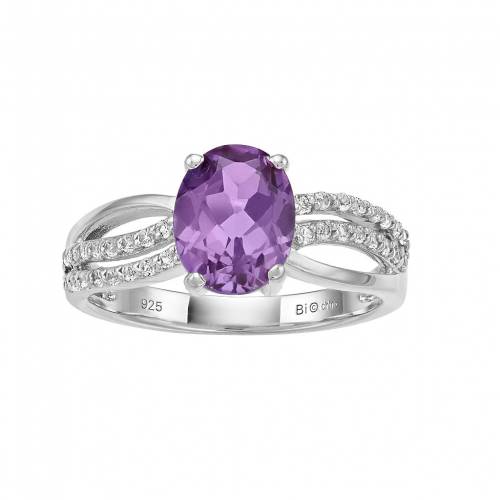 銀色 シルバー 白色 ホワイト & 【 GEMMINDED STERLING SILVER LAB-CREATED ALEXANDRITE WHITE TOPAZ RING / 】 ジュエリー アクセサリー レディースジュエリー 指輪 リング