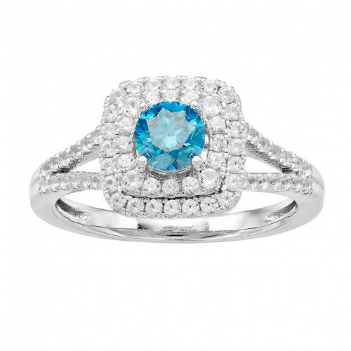 白色 ホワイト ゴールド ダイヤモンド 青色 ブルー T.W. & 【 UNBRANDED 10K WHITE GOLD 1 CARAT DIAMOND BLUE RING / 10K WHGOLD 】 ジュエリー アクセサリー レディースジュエリー 指輪 リング