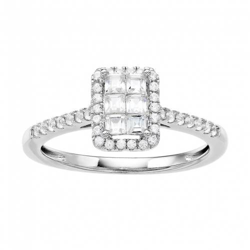 白色 ホワイト ゴールド ダイヤモンド T.W. 【 UNBRANDED 14K WHITE GOLD 1/2 CARAT DIAMOND CLUSTER RING / 14K WHGOLD 】 ジュエリー アクセサリー レディースジュエリー 指輪 リング