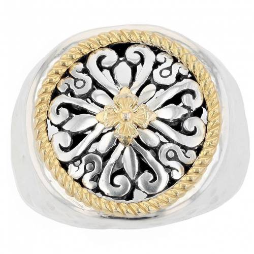 銀色 シルバー 【 UNBRANDED TWO TONE STERLING SILVER FILIGREE RING / 】 ジュエリー アクセサリー レディースジュエリー 指輪 リング