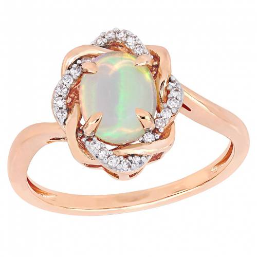 ローズ ゴールド ダイヤモンド T.W. & 【 STELLA GRACE 10K ROSE GOLD 1/10 CARAT DIAMOND ETHIOPIAN OPAL LOVE KNOT RING / 10K ROSE 】 ジュエリー アクセサリー レディースジュエリー 指輪 リング|スニケス