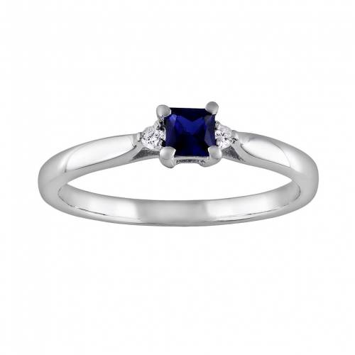 銀色 シルバー ダイヤモンド 【 STELLA GRACE STERLING SILVER LAB-CREATED SAPPHIRE AND DIAMOND ACCENT RING / 】 ジュエリー アクセサリー レディースジュエリー 指輪 リング