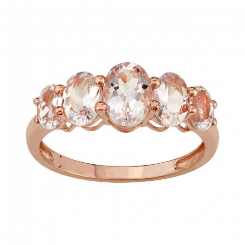 ローズ ゴールド 【 TIARA 10K ROSE GOLD MORGANITE 5-STONE RING / 10K GOLD 】 ジュエリー アクセサリー レディースジュエリー 指輪 リング