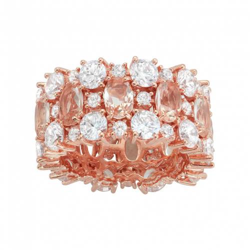 ローズ ゴールド 銀色 シルバー ピンク & 【 UNBRANDED 14K ROSE GOLD OVER SILVER SIMULATED MORGANITE CUBIC ZIRCONIA RING / PINK 】 ジュエリー アクセサリー レディースジュエリー 指輪 リング