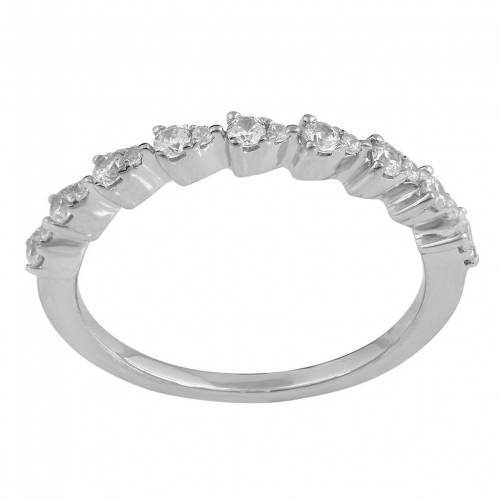 銀色 シルバー ダイヤモンド T.W. 【 UNBRANDED STERLING SILVER 1/3 CARAT DIAMOND ANNIVERSARY RING / STERLING SILVER 】 ジュエリー アクセサリー レディースジュエリー 指輪 リング