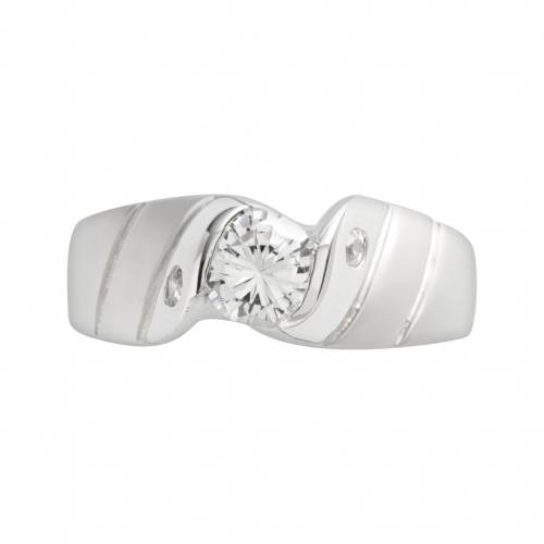 銀色 シルバー 【 TRADITIONS JEWELRY COMPANY STERLING SILVER CUBIC ZIRCONIA TWIST RING / MULTI NONE 】 ジュエリー アクセサリー レディースジュエリー 指輪 リング｜スニケス