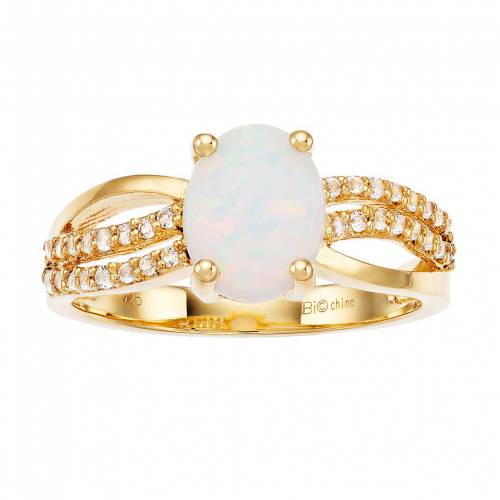 ゴールド 銀色 シルバー 【 GEMMINDED 18K GOLD OVER SILVER LAB-CREATED OPAL RING / GOLD TONE 】 ジュエリー アクセサリー レディースジュエリー 指輪 リング 31,915円