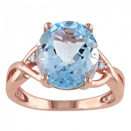ローズ ゴールド 銀色 シルバー スカイ 青色 ブルー ダイヤモンド & 【 STELLA GRACE 18K ROSE GOLD OVER SILVER SKY BLUE TOPAZ DIAMOND ACCENT COCKTAIL RING / ROSE GOLD TONE 】 ジュエリー アクセサリー レディースジュ|スニケス