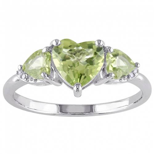 銀色 シルバー ダイヤモンド & 【 STELLA GRACE STERLING SILVER PERIDOT DIAMOND ACCENT TRIPLE HEART RING / STERLING SILVER 】 ジュエリー アクセサリー レディースジュエリー 指輪 リング