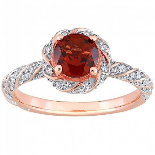 ローズ ゴールド ダイヤモンド ビンテージ ヴィンテージ & T.W. 【 STELLA GRACE 14K ROSE GOLD GARNET 1/4 CARAT DIAMOND HALO VINTAGE RING / 14K ROSE GOLD 】 ジュエリー アクセサリー レディースジュエリー 指輪 リ