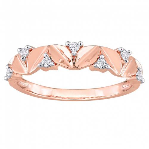 ローズ ゴールド 銀色 シルバー 白色 ホワイト 【 STELLA GRACE 18K ROSE GOLD OVER SILVER WHITE TOPAZ SEMI-ETERNITY RING / 18K ROSE GOLD PLATED 】 ジュエリー アクセサリー レディースジュエリー 指輪 リング｜スニケス 44,005円