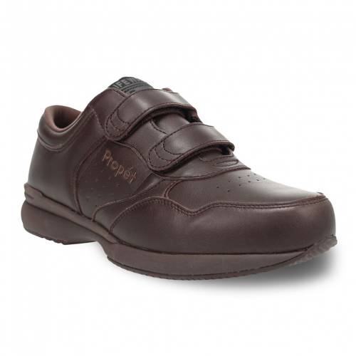 プロペット レザー ストラップ 茶色 ブラウン スニーカー 【 PROPET LIFEWALKER LEATHER STRAP SNEAKERS / BROWN 】 メンズ|スニケス