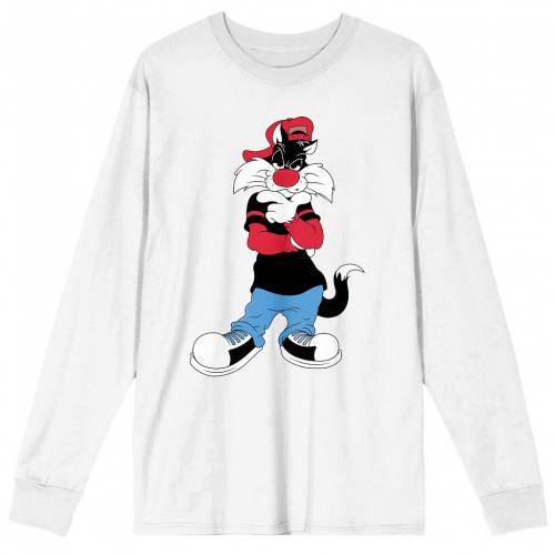 キャラクター Tシャツ 白色 ホワイト Licensed Character Looney Tunes Sylvester Tee White Maf Gov Ws