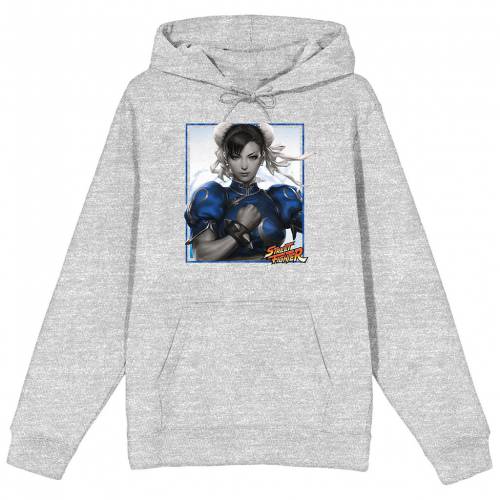 キャラクター ストリート ファイター フーディー パーカー 灰色 グレー 【 LICENSED CHARACTER STREET FIGHTER CHUN-LI HOODIE / GREY 】 メンズファッション トップス スウェット トレーナー|スニケス