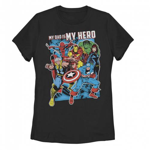 キャラクター Tシャツ 黒色 ブラック Father S Licensed Character Marvel Superheroes My Dad Is Hero Day Tee Black Rapidspray Net