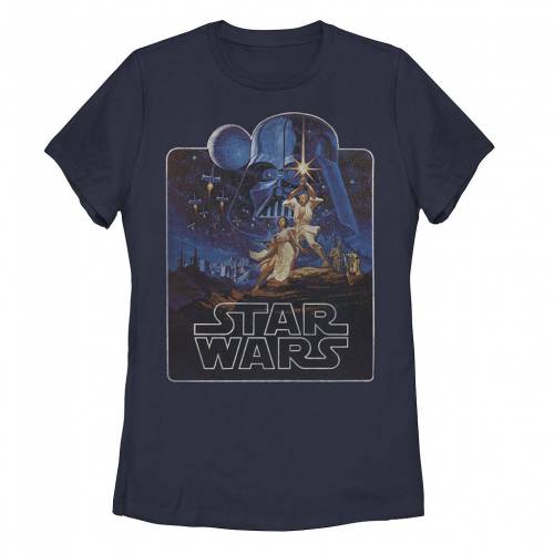 【★百貨店SALE★6/11夜夜中2時迄】プルオーバー 紺色 米国海軍 スターウォーズ 【 STAR WARS 70S THROWBACK POSTER TEE / NAVY 】 キッズ もの言う花 マタニティ トップス カットソー