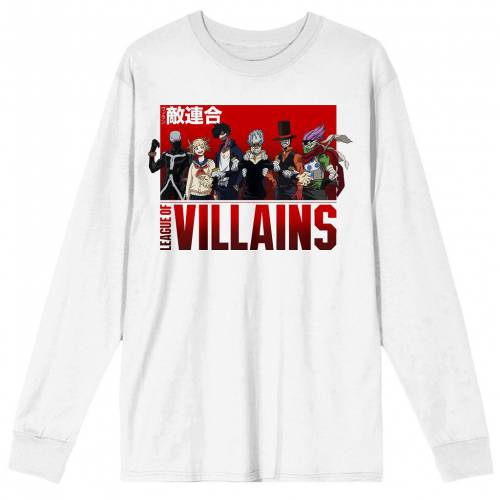 キャラクター Tシャツ 白色 ホワイト 【 LICENSED CHARACTER LEAGUE OF VILLAINS MY HERO ACADEMIA TEE / WHITE 】 メンズファッション トップス カットソー