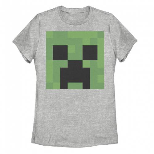 【★百貨店SALE★6/11夜夜中2時迄】文字記号 プルオーバー ギョリュウモドキ 【 LICENSED CHARACTER MINECRAFT CREEPER BIG FACE PORTRAIT TEE / ATHLETIC HEATHER 】 キッズ もの言う花 マタニティ トップス カットソー