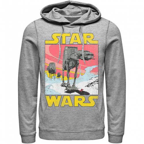 キャラクター フーディー パーカー スターウォーズ 【 LICENSED CHARACTER STAR WARS AT-AT RETRO POSTER HOODIE / 】 メンズファッション トップス スウェット トレーナー