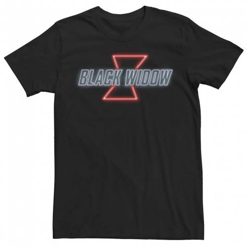 キャラクター 黒色 ブラック ロゴ Tシャツ 【 LICENSED CHARACTER MARVEL BLACK WIDOW NEON LOGO TEE / 】 メンズファッション トップス カットソー｜スニケス