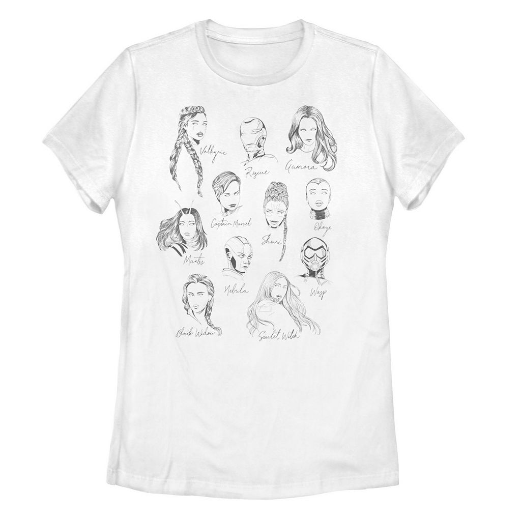 【★百貨店SALE★6/11夜夜中2時迄】文字記号 プルオーバー 白いこと 白いこと 【 LICENSED CHARACTER MARVEL WOMEN SUPERHEROES TEE / WHITE 】 キッズ もの言う花 マタニティ トップス カットソー
