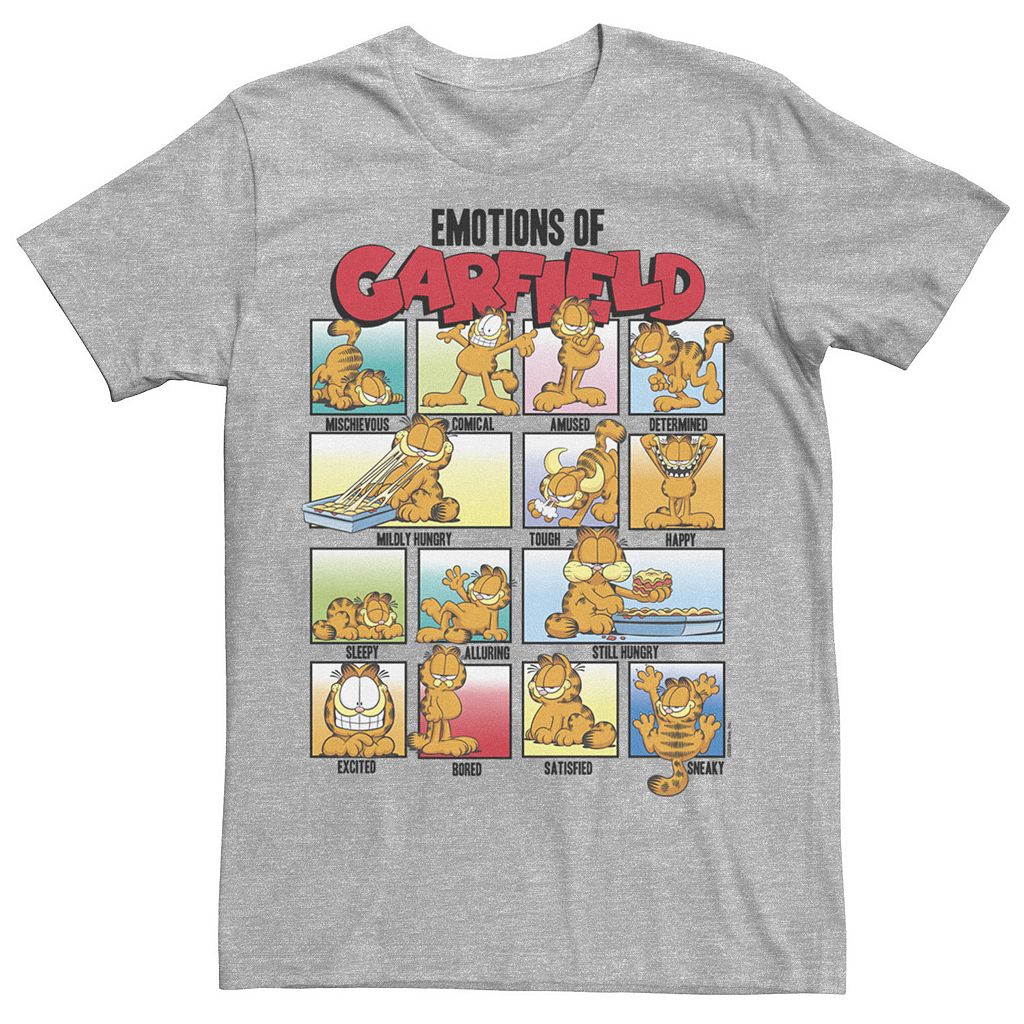 キャラクター Tシャツ ヘザー 【 LICENSED CHARACTER GARFIELD EMOTIONS OF POSTER TEE / ATHLETIC HEATHER 】 メンズファッション トップス カットソー｜スニケス