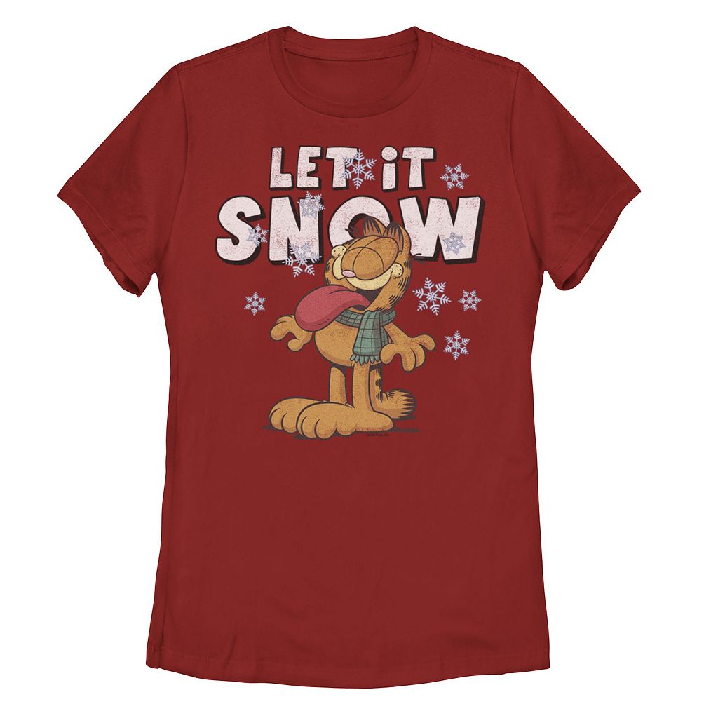 【★百貨店SALE★6/11夜夜中2時迄】文字記号 グラフィック プルオーバー 赤 赤いこと 【 LICENSED CHARACTER GARFIELD LET IT SNOW OUTDOOR GRAPHIC TEE / RED 】 キッズ もの言う花 マタニティ トップス カットソー