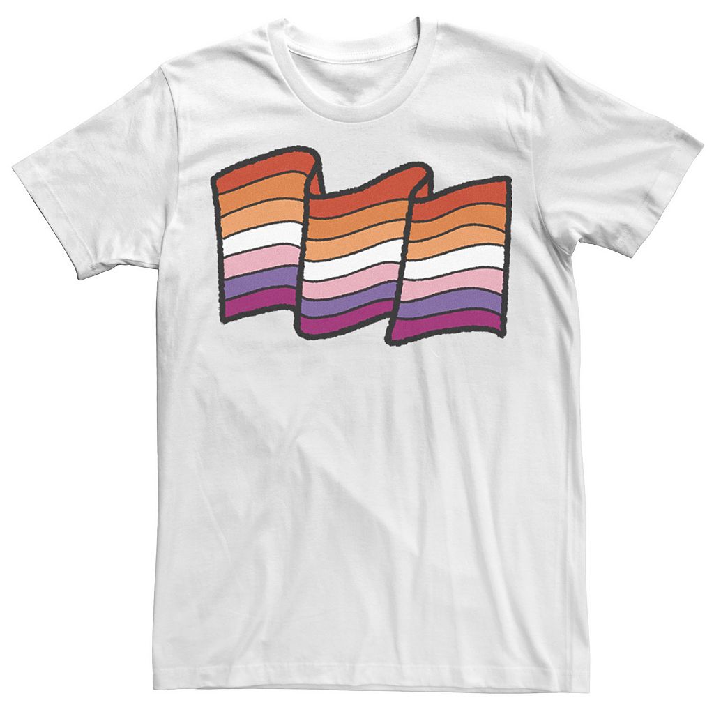 キャラクター Tシャツ 白色 ホワイト 【 LICENSED CHARACTER ADULT PRIDE LESBIAN FLAG TEE / WHITE 】 メンズファッション トップス カットソー｜スニケス