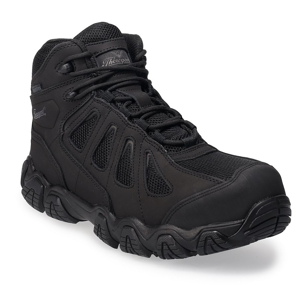 ソログッド ミッド ブーツ 黒色 ブラック ワークブーツS 【 THOROGOOD CROSSTREX MID WATERPROOF COMPOSITE-TOE WORK BOOTS / BLACK 】 メンズ｜スニケス