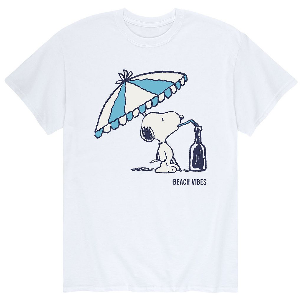 キャラクター Tシャツ 白色 ホワイト 【 LICENSED CHARACTER PEANUTS SNOOPY BEACH VIBES TEE / WHITE 】 メンズファッション トップス カットソー