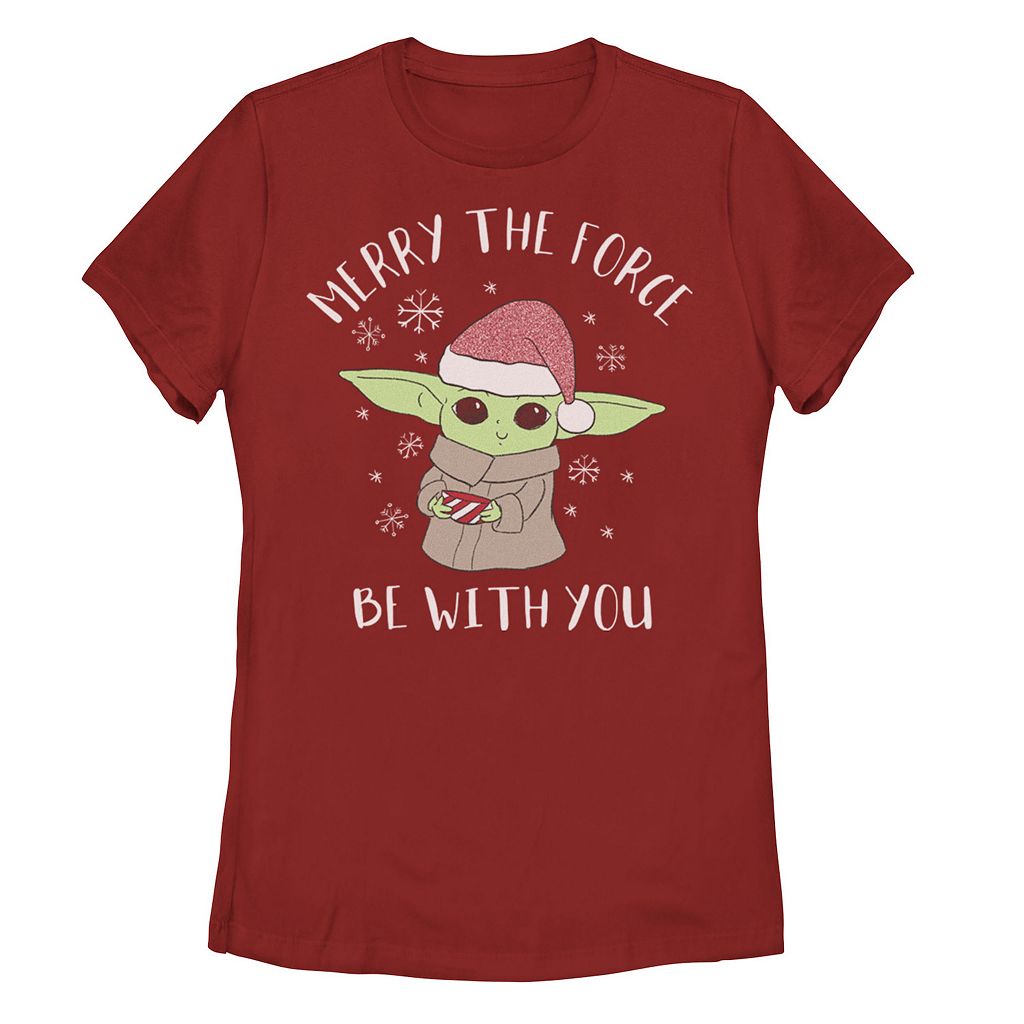 【★百貨店SALE★6/11夜夜中2時迄】クリスマス プルオーバー 赤 赤いこと スターウォーズ : 【 STAR WARS THE MANDALORIAN CHRISTMAS MERRY CHILD TEE / RED 】 キッズ もの言う花 マタニティ トップス カットソー