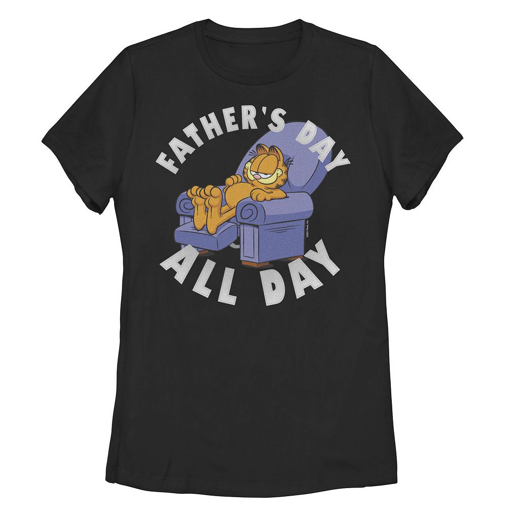 【★百貨店SALE★6/11夜夜中2時迄】文字記号 プルオーバー 黒いこと 黒いこと FATHER\u0027S 【 LICENSED CHARACTER GARFIELD DAY ALL RECLINER TEE / BLACK 】 キッズ もの言う花 マタニティ トップス カットソー