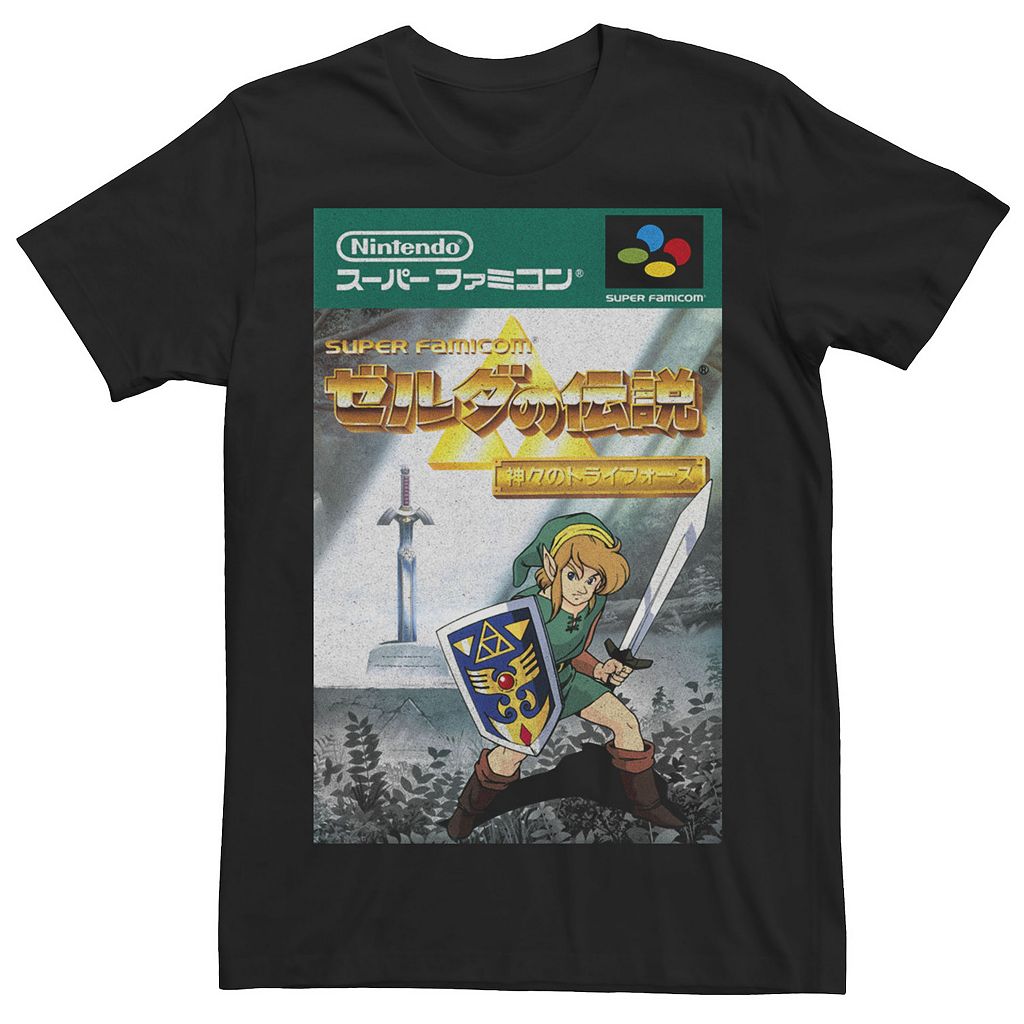 キャラクター レジェンド Tシャツ 黒色 ブラック 【 LICENSED CHARACTER NINTENDO LEGEND OF ZELDA JAPANESE COVER TEE / BLACK 】 メンズファッション トップス カットソー｜スニケス